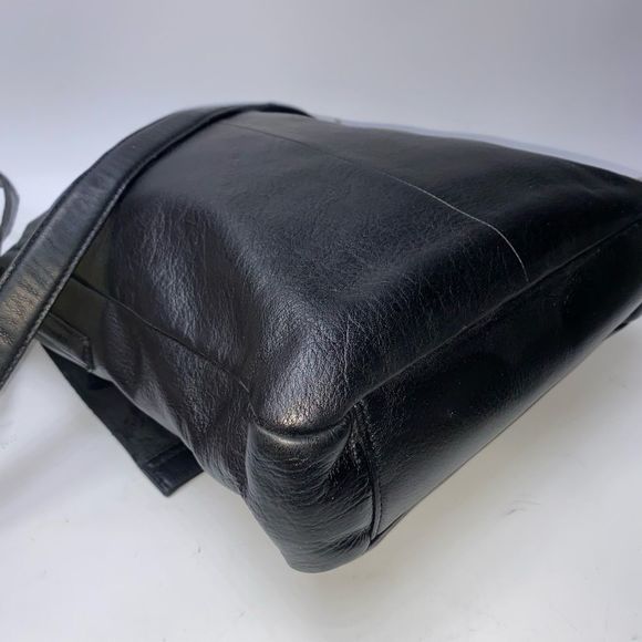 Fossil Flap Leather Messenger Bag Black Medium - Picture 8 of 12